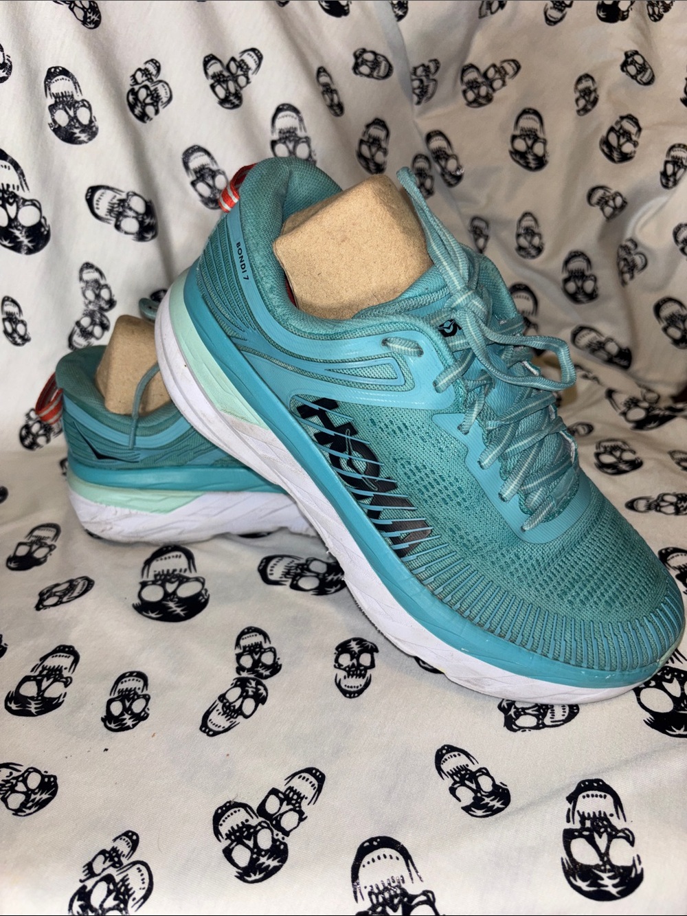 Hoka Women's Teal Running Shoes with Aqua Accents